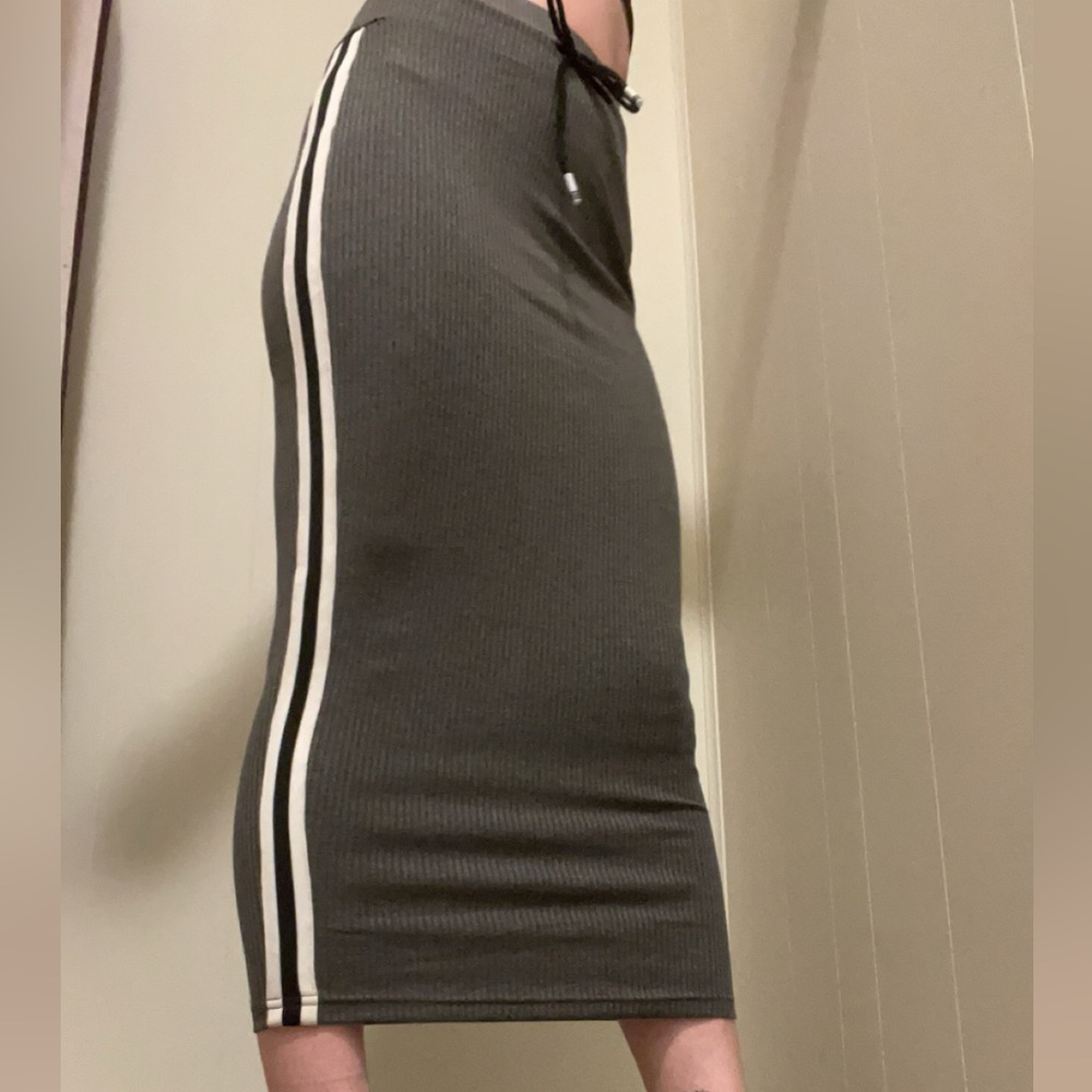 Ribbed Stretchy Maxi Skirt